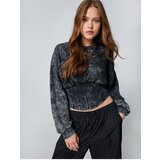 Koton Tie-tie Patterned Sweatshirt Crew Neck Corset Look. | shoptok.hr