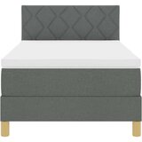 vidaXL krevet s opružnim okvirom s dušekom Tamno siva 100x200 cm Tkanina | shoptok.hr