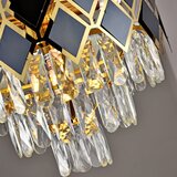  Brilagi - Luster na lancu CRISTAL 5xE14/40W/230V prečnik 38 cm zlatna/crna | Eponuda.com