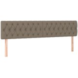  box spring s madracem LED smeđesivi 200x200 cm tkanina | shoptok.hr