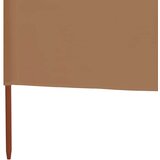  Vjetrobran s 5 panela od tkanine 600 x 80 cm smeđe-sivi | shoptok.hr