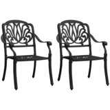  3-dijelni bistro set od lijevanog aluminija crni | shoptok.hr