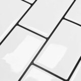  Subway pločica 50 pcs Bijela crna 30 x 30 cm Poliuretan i PET | shoptok.hr