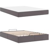  Posteljni okvir z vzmetnico Siva 140 x 200 cm Umetna koža | Shoptok.si