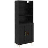 vidaXL Visok predalnik s predalom Črna Orehovina 69,5 x 34 x 180 cm, (5000108245) | Shoptok.si