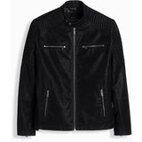 Ombre Men's retro-style biker jacket with stand-up collar - black | Eponuda.ba