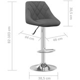 vidaXL Barski stolček 2 kosa temno siv žamet | Shoptok.si