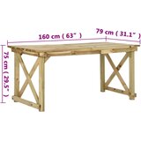  Vrtni stol 160 x 79 x 75 cm drveni | Eponuda.com
