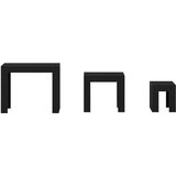 vidaXL Gnezditvena kava miza Set 3 Črn hrast MDF | Shoptok.si