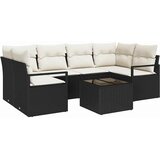  Set sofe 7 kom. 6-Broj sjedala Crna i Krema poliratan 234 x 122 x 85 cm | shoptok.hr