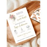  Vabilo za krst s križcem in cvetjem, moderno REK 030-04 | Shoptok.si