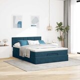  Otomanski krevet s madracem tamnoplavi 140x190 cm baršunasti | Eponuda.com