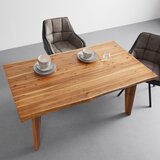 Bessagi Home jedilna miza jasper, barva akacije, siva, 90 x 160 cm | Shoptok.si