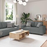  3-dijelni set sofa s jastucima tamno siva tkanina - Tamno siva 1 | shoptok.hr