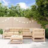 The Living Store Vrtna sedežna garnitura 6-delna z blazinami trdna tikovina - Vrtna Sedežna Garnitura, (21473612) | Shoptok.si