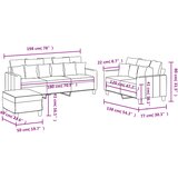  3-dijelni set sofa s jastucima svjetlosivi od tkanine | shoptok.hr