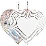 INF 3D kinetični vetrni vrtiljak v obliki srca, 25 cm x 25 cm, nerjaveče jeklo, (21838530) | Shoptok.si