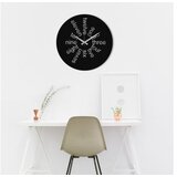 WALLXPERT dekorativni metalni zidni sat hati black | ePonuda.com