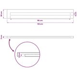  Pravokutni stolni vrh 110 x 20 x 3 cm Pravokutni - Tamno smeđa 90 x 55 x 3 5 cm Živi rub 1 strana | shoptok.hr