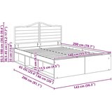  Konstrukcija postelje Črna 140 x 200 cm Masivno borovo les, (5000102200) | Shoptok.si
