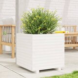 vidaXL Vrtna sadilica bijela 50 x 50 x 49,5 cm od masivne borovine | shoptok.hr
