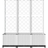  Vrtna sadilica s rešetkom bijela 120 x 40 x 136 cm PP | Eponuda.ba