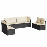  8-dijelni set vrtnih sofa od poliratana s jastucima crni Crna 62 x 62 x 69 cm | shoptok.hr