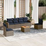 vidaXL 7-dijelni set vrtnih sofa od poliratana s jastucima sivi | shoptok.hr
