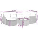  7-dijelni set vrtnih sofa s jastucima bež od poliratana | shoptok.hr