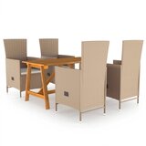  5-dijelni vrtni blagovaonski set bež | shoptok.hr