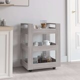  Kolica siva boja hrasta 60x45x80 cm konstruirano drvo Cijene