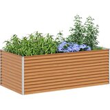  Vrtna visoka greda 195 x 100 x 68 cm Cinkana jeklena, (5000287690) | Shoptok.si