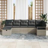  Set sofe 7 kom. 7-Broj sjedala Svijetlo siva poliratan | shoptok.hr
