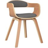 Furnova Jedilni stol svetlo siv ukrivljen les in blago, (21929161) | Shoptok.si