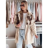 DStreet Kurtka damska przejściowa parka FERIPARKA ciemnobeżowa | Shoptok.si