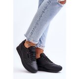 Kesi Sport shoes leather lace-up platform Black Merida Cene