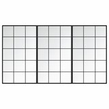 Maison Chic 3 kosi stenskega ogledala - kozmetično ogledalo črno 100x60 cm kovinsko, (21697934) | Shoptok.si