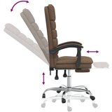  Masažni pisarniški stol rjavo blago, (20669192) | Shoptok.si