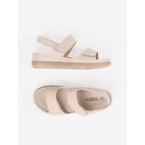 GOODIN Light beige women's Velcro sandals | Shoptok.si