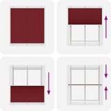 vidaXL Plisirana žaluzija Bordeaux Red 115x150 cm Širina tkanine | Shoptok.si
