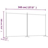 Sobna pregrada s 2 panela crna 348 x 180 cm od tkanine | Eponuda.com