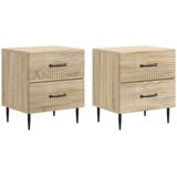  Nočna omarica s predalom 2 pcs Sonoma hrast 43 x 34,5 x 47,5 cm, (5000209732) | Shoptok.si
