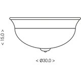 Brilagi Plafonsko svetlo FRESCO 2xE27/40W/230V Ø 30 cm zlatno | Eponuda.com