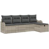  Sjedeća garnitura za vrt 5 kom. Poli ratan Crna 231 x 117 x 85 cm | shoptok.hr