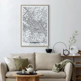  Slika - Florence Map (1 Part) Vertical 40x60 U prirodnom drvenom okviru | shoptok.hr