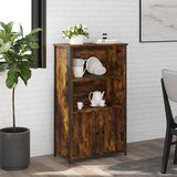 vidaXL Visoka omara dimljen hrast 62x32x103,5 cm inženirski les Cene