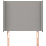  Uzglavlje s ušima svjetlosivo 103x16x118/128 cm od tkanine | shoptok.hr