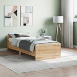 vidaXL Posteljni okvir sonoma hrast 75x190 cm inženirski les Cene