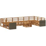 vidaXL Zunanja garnitura za sedenje 11 pcs Naravna Masiven les akacije, (5000281045) | Shoptok.si