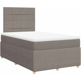  Krevet s oprugama i madracem smeđesivi 120 x 190 cm od tkanine | shoptok.hr